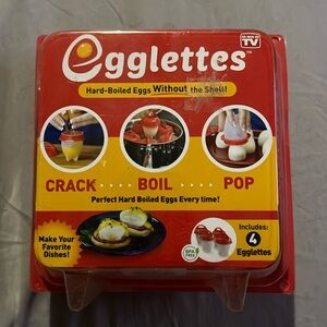 Egglettes hard boiled eggs without the shell set of 4 new!